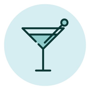 Beyaz arka planda barmenlik hobisi, illüstrasyon, vektör.