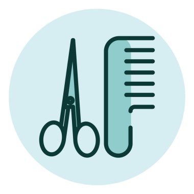 Güzellik salonu, illüstrasyon, beyaz arka planda vektör..