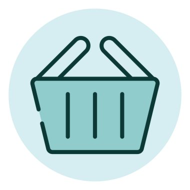 Alışveriş pazarı, illüstrasyon, beyaz arkaplandaki vektör.