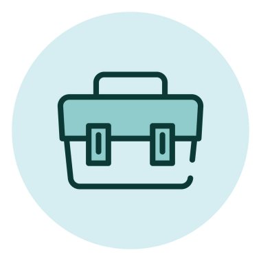 Ofis çantası, illüstrasyon, beyaz arkaplan üzerindeki vektör.