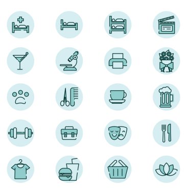 Hobi konsepti, illüstrasyon, beyaz arkaplan üzerindeki vektör.