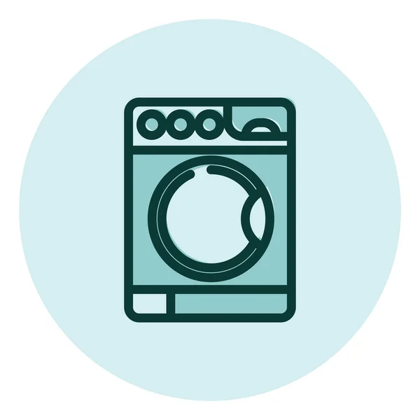Household Electronics Washing Machine Illustration Vector White Background — Stock Vector