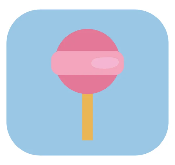 Internationale Kinderen Dag Roze Lolipop Illustratie Vector Een Witte Achtergrond — Stockvector