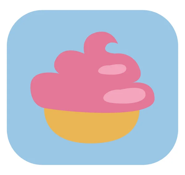Internationale Kinderen Dag Roze Cupcake Illustratie Vector Een Witte Achtergrond — Stockvector