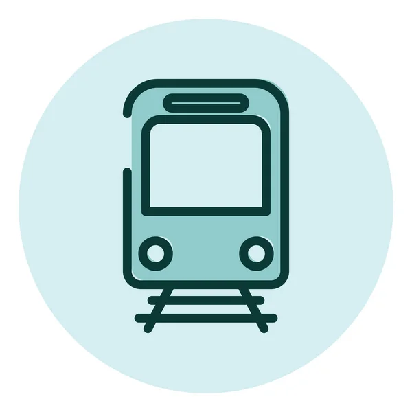 Cestování Tramvají Ilustrace Vektor Bílém Pozadí — Stockový vektor