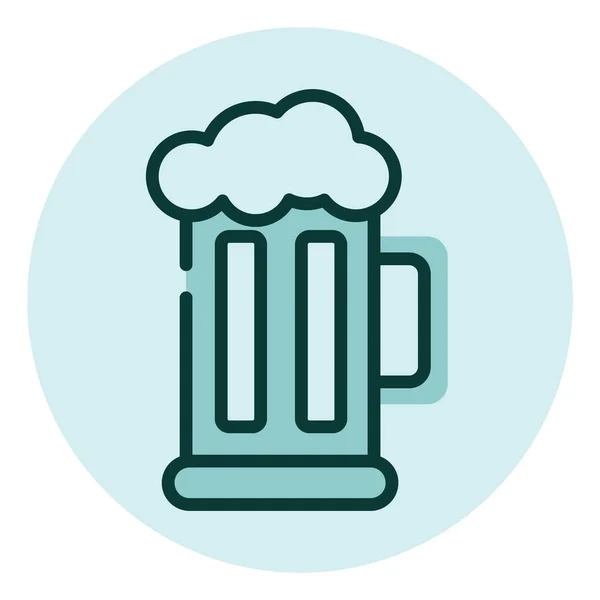 Bière Pub Illustration Vecteur Sur Fond Blanc — Image vectorielle