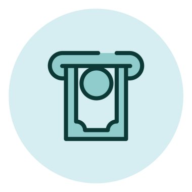 ATM Para, illüstrasyon, beyaz arkaplan vektörü.