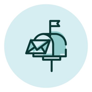 Postane, illüstrasyon, beyaz arkaplan üzerindeki vektör.