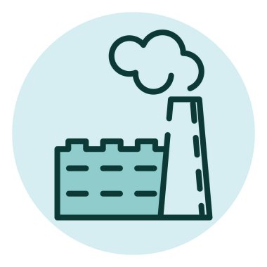 Fabrika binası, illüstrasyon, beyaz arkaplan üzerindeki vektör.