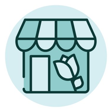 Çiçekçi, illüstrasyon, beyaz arkaplan üzerindeki vektör.