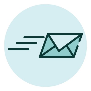 Beyaz arkaplan üzerinde pazarlama e- postası, illüstrasyon, vektör.