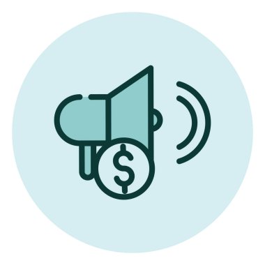 Beyaz arka planda pazarlama, illüstrasyon, vektör maliyetleri.