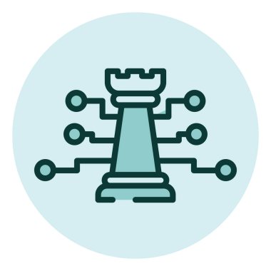 Beyaz arka planda pazarlama stratejisi, illüstrasyon, vektör.