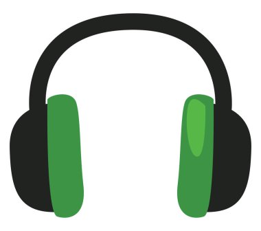 Film kulaklıkları, illüstrasyon, beyaz arkaplan üzerindeki vektör.