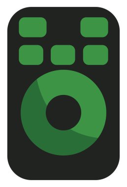 Beyaz arkaplan üzerindeki film uzaktan kumandası, illüstrasyon, vektör.