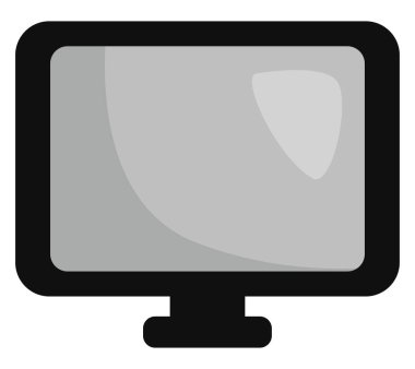 Film TV, illüstrasyon, beyaz arkaplan üzerindeki vektör.