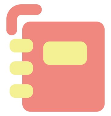 Ofis defteri, illüstrasyon, beyaz arkaplan üzerindeki vektör.