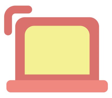 Ofis bilgisayarı, illüstrasyon, beyaz arkaplan üzerindeki vektör.