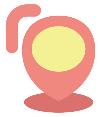 Ofis konumu, illüstrasyon, beyaz arkaplan üzerindeki vektör.