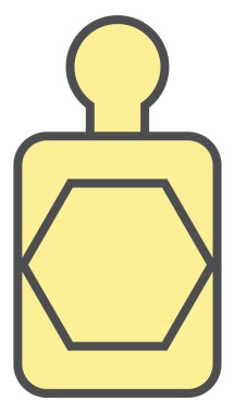 Bir şişe erkek parfümü, illüstrasyon, beyaz arka planda vektör..