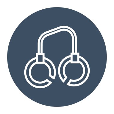 Polis kelepçeleri, illüstrasyon, beyaz arka planda vektör..