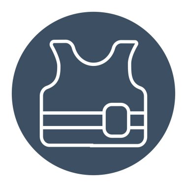 Polis zırhı, illüstrasyon, beyaz arka planda vektör..