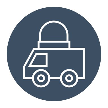 Polis arabası, illüstrasyon, beyaz arka planda vektör..