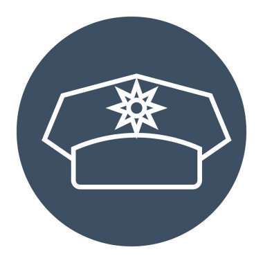 Polis şapkası, illüstrasyon, beyaz arka planda vektör..