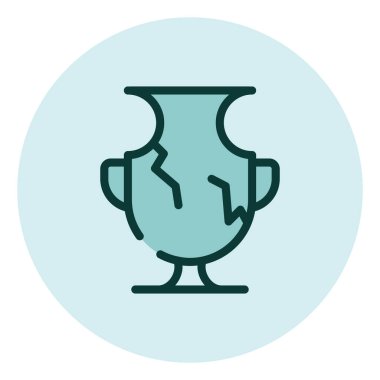 Arkeoloji vazosu, illüstrasyon, beyaz arkaplan üzerindeki vektör.