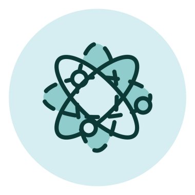 Fizik bilimi, illüstrasyon, beyaz arkaplandaki vektör.