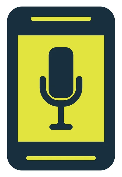 Podcast Microphone Illustration Vector White Background — Stock Vector