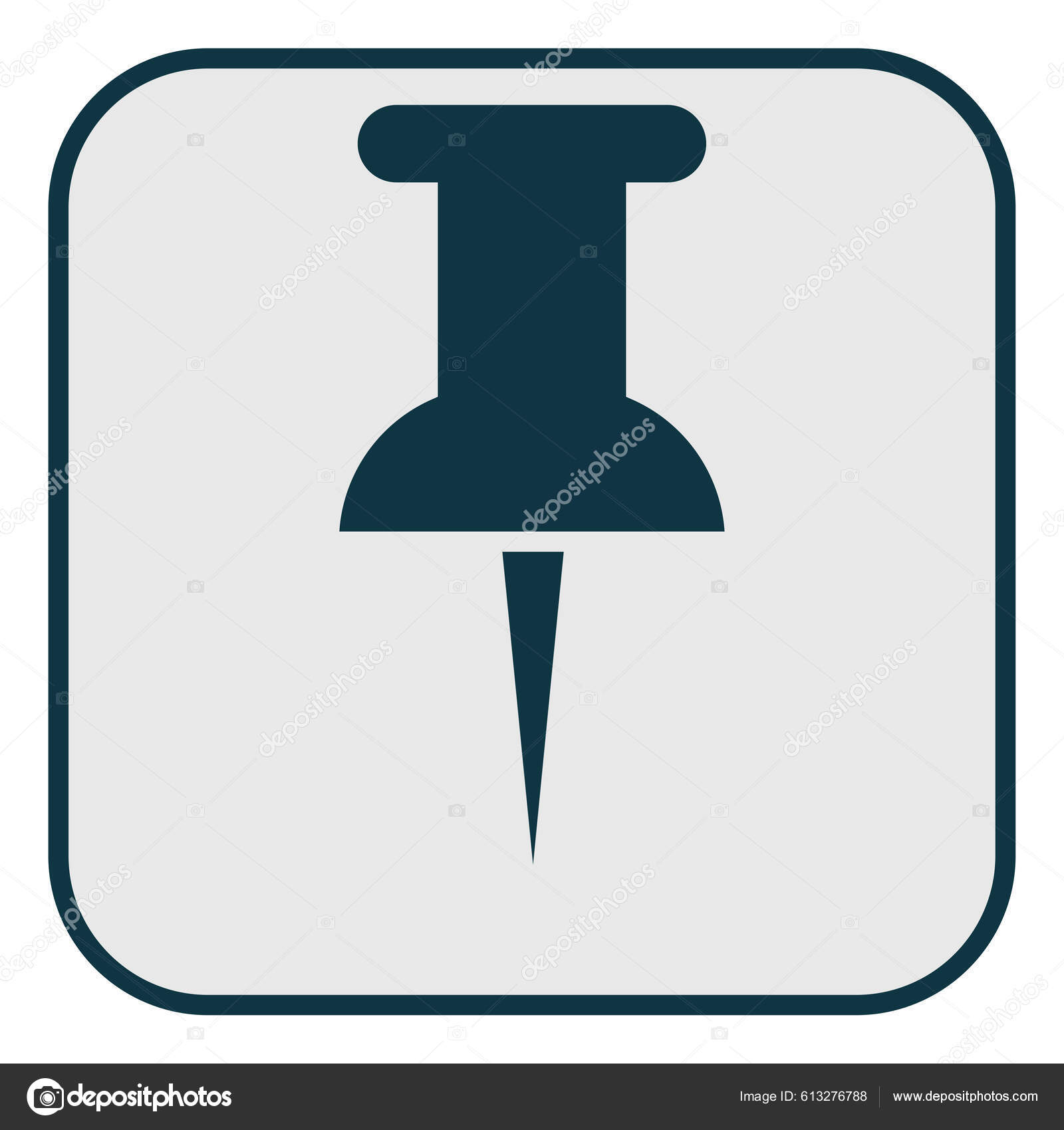 Pin Icon Illustration Vector White Background Stock Vector by ©Morphart ...