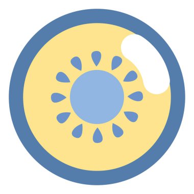 Kişisel bakım kivi dilimi, illüstrasyon, beyaz arkaplan üzerindeki vektör.