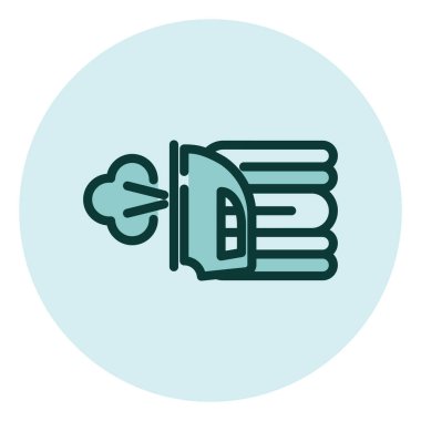 Beyaz arkaplandaki Çamaşır Hizmetleri, illüstrasyon, vektör.