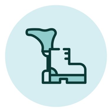 Beyaz arkaplanda ayakkabı üreticisi, illüstrasyon, vektör.