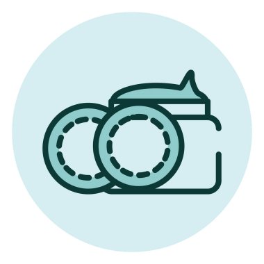 Beyaz arkaplanda kozmetoloji hizmetleri, illüstrasyon, vektör.