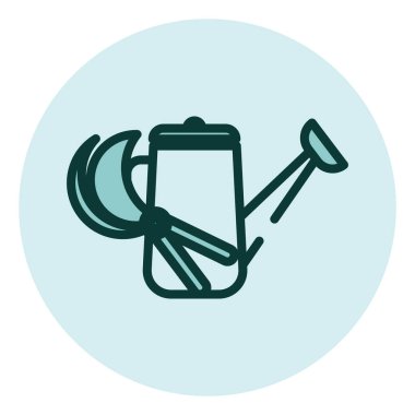 Beyaz arkaplanda bahçıvanlık, illüstrasyon, vektör.