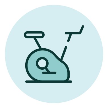 Beyaz arkaplanda spor salonu eğitimi, illüstrasyon, vektör.