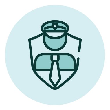 Güvenlik servisi, illüstrasyon, beyaz arkaplan üzerindeki vektör.