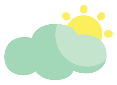 Bahar havası, illüstrasyon, beyaz arkaplandaki vektör.