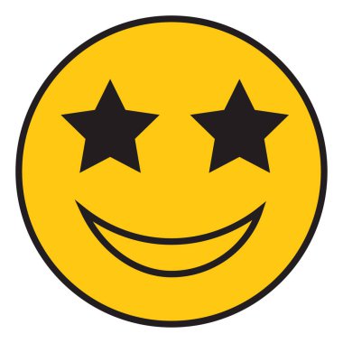 Yıldız gülüşü, illüstrasyon, beyaz arkaplandaki vektör.