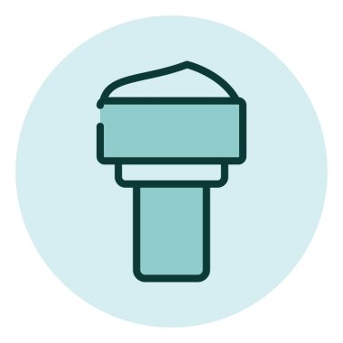 Tatlı dondurma, illüstrasyon, beyaz arka planda vektör..