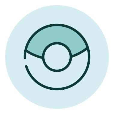 Tatlı çörek, illüstrasyon, beyaz arka planda vektör..