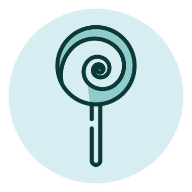 Tatlı lolipop, illüstrasyon, beyaz arka planda vektör..