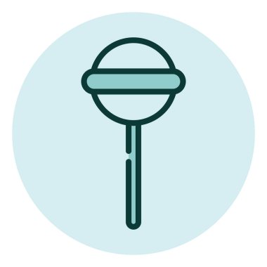 Yuvarlak lolipop, illüstrasyon, beyaz arkaplan üzerinde vektör.