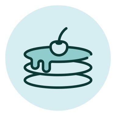 Tatlı krep, illüstrasyon, beyaz arka planda vektör..