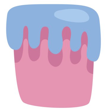 Parti pastası, illüstrasyon, beyaz arkaplanda vektör.