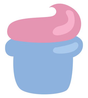 Ev yapımı kek, illüstrasyon, beyaz arka planda vektör..