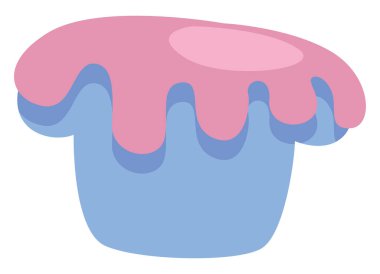 Tatlı kek, illüstrasyon, beyaz arka planda vektör..