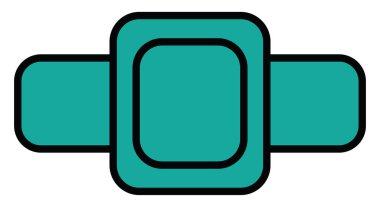 Teknoloji aygıtı akıllı saat, illüstrasyon, beyaz arkaplan üzerindeki vektör.